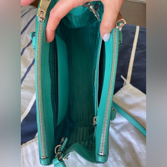 Prada Turquoise Saffiano Medium Galleria Bag - Picture 3 of 4